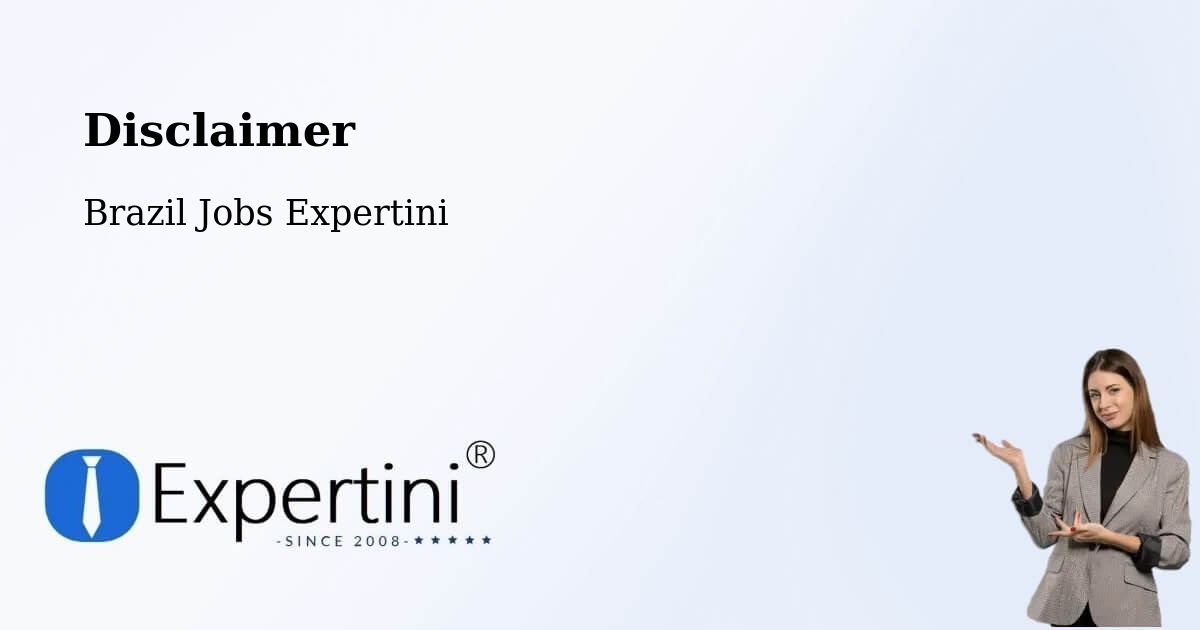 Disclaimer – São Cristóvão - Brazil Jobs Expertini